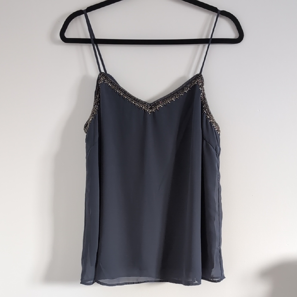 Vero Moda Dark Gray Embellished Camisole - Picture 1 of 5